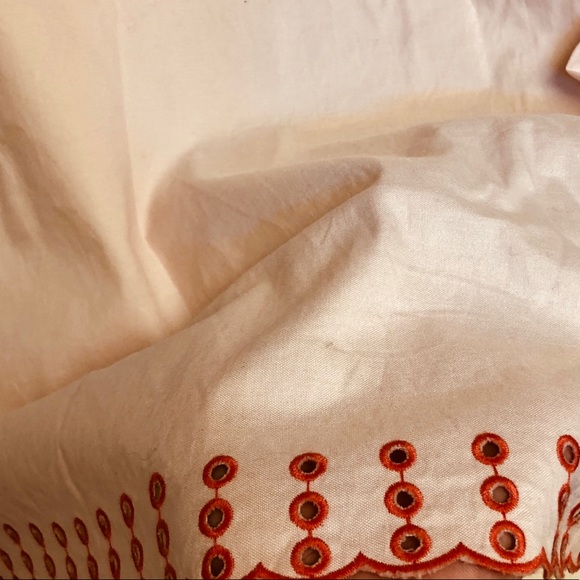 J crew sleeveless cotton tank blushpink coral trim - Picture 8 of 8